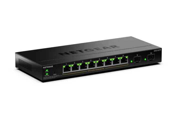 Netgear GS310TPv2 - Switch - 2+/L3 Lite - Smart - 8 x 10/100/1000 (PoE+)