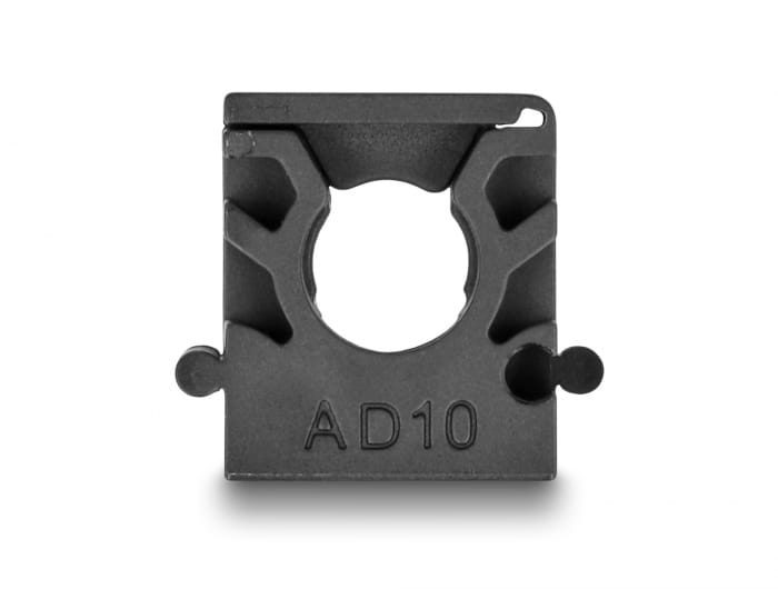 Delock Kabelhalter - mit Sicherungsclip, 10 mm - Schwarz (Packung mit 8)