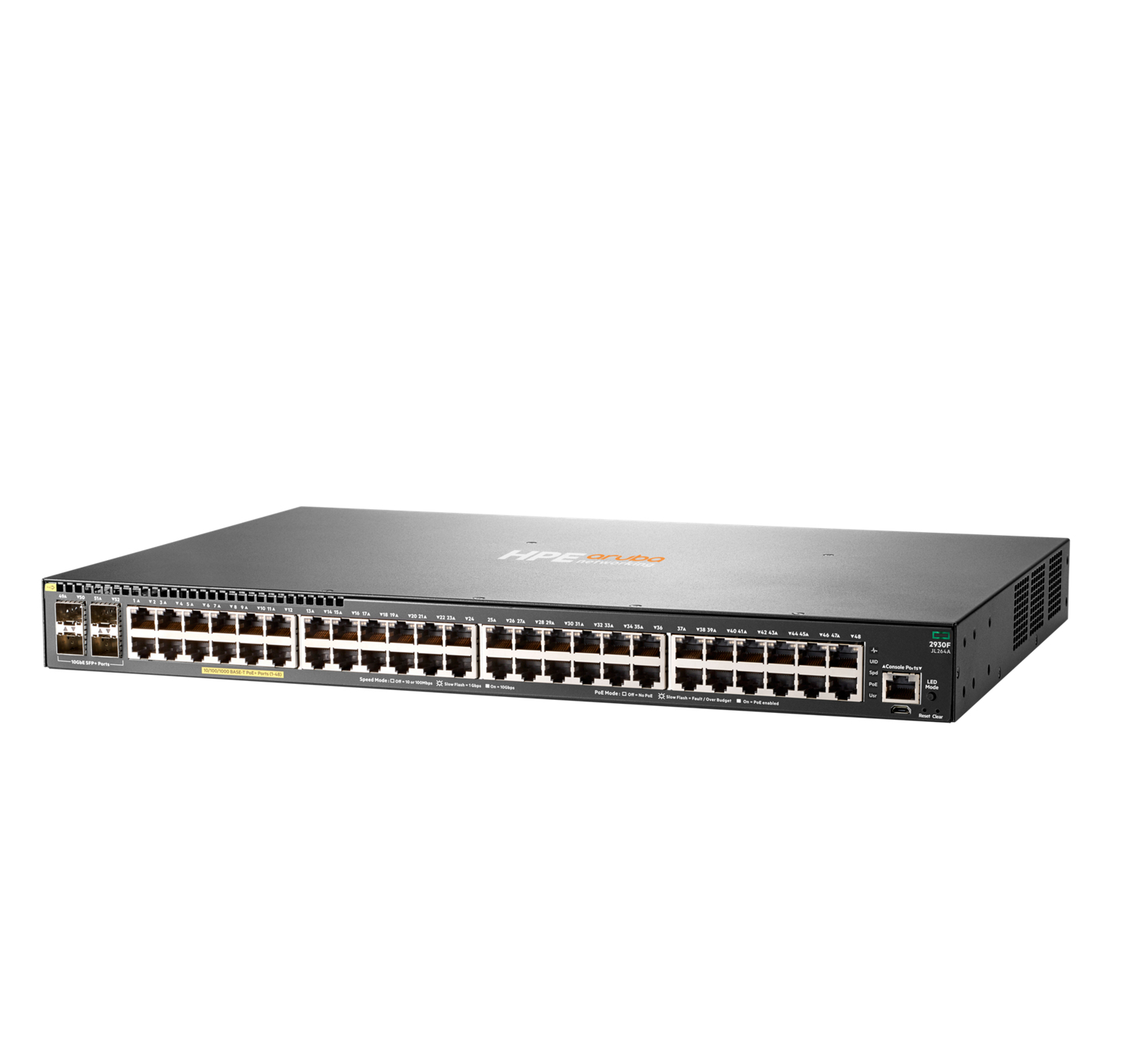 HPE Aruba Networking 2930F 48G PoE+ 4SFP+ TAA - Switch - L3 - managed - 48 x 10/100/1000 (PoE+)