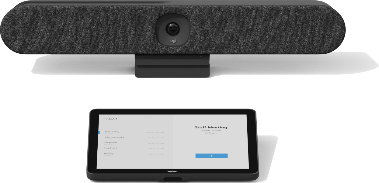 Logitech Tap IP Appliance Room Solutions Huddle + Small Rooms - Kit für Videokonferenzen (Logitech Tap IP, Logitech Rally Bar Huddle)