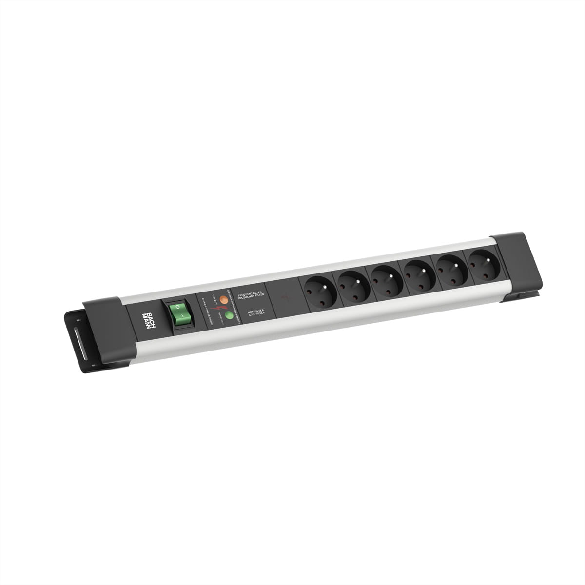 Bachmann CONNECTUS 6xUTE 1xGVS 1xSchalter CEE7/7 Grau