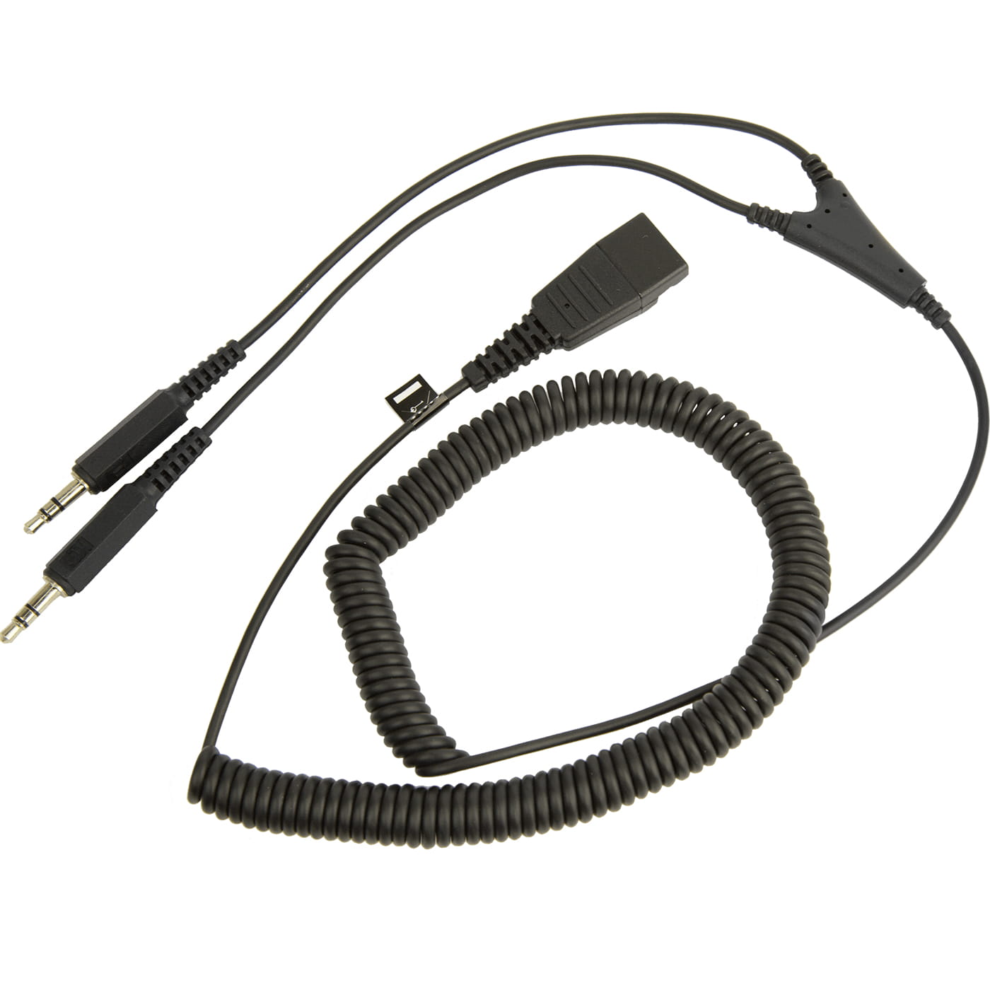 Jabra Soundcard-Kabel QD auf 2x 3,5mm Klinke (2,0m, spiral)