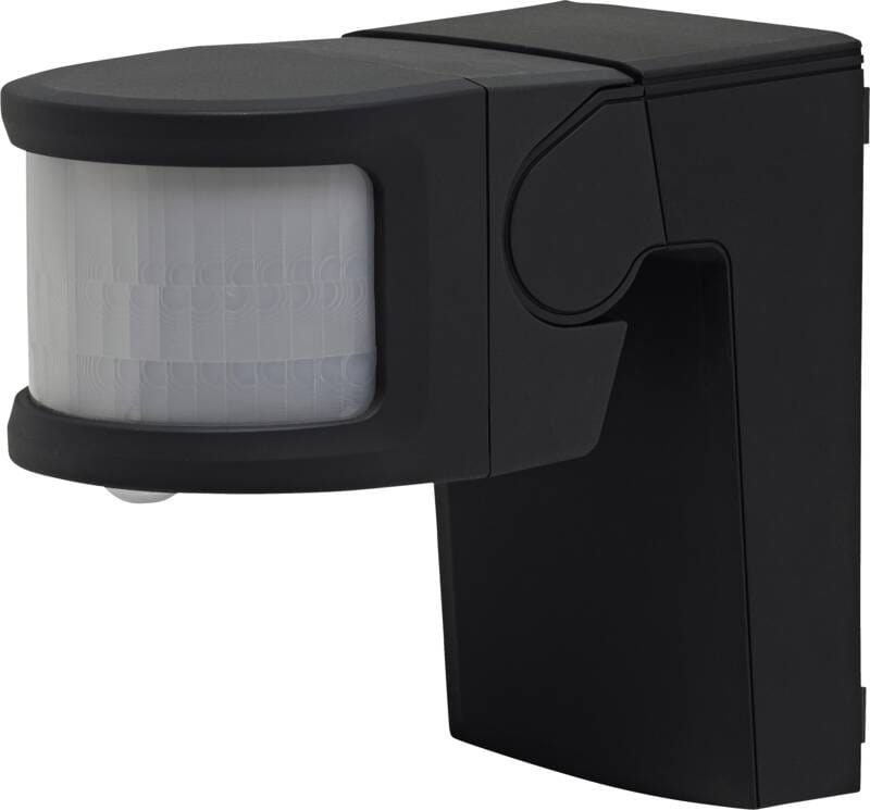 eQ-3 AG Homematic IP Bewegungsmelder mit Schaltaktor, Wand, Drinnen, Draußen, Schwarz, IP44, 180°, Brightness sensor