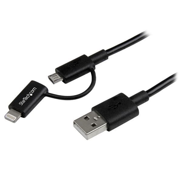 StarTech.com 1m Apple Lightning oder Micro USB auf USB Kabel