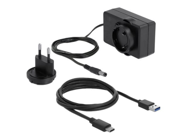 Delock USB Type-C Docking Station for 2 x SATA HDD / SSD - HDD-Dockingstation Schächte: 2 - 2,5" / 3,5" gemeinsam genutzt (6,4 cm/8,9 cm gemeinsam genutzt)