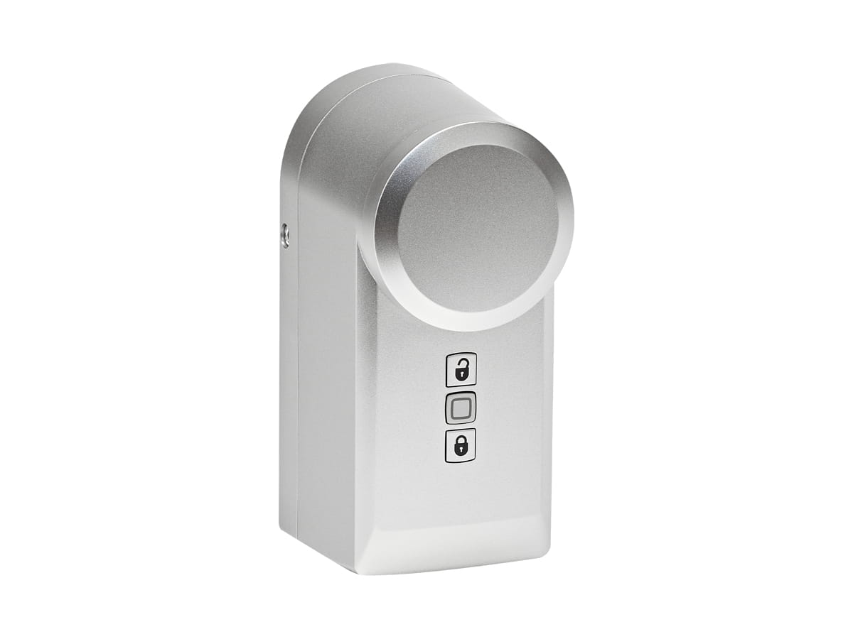 eQ-3 AG Homematic IP HmIP-DLD-S, Intelligentes Torschloss, Ohne Schlüssel, Fernbedienung, Silber, IP20, AA, 3 Stück(e)