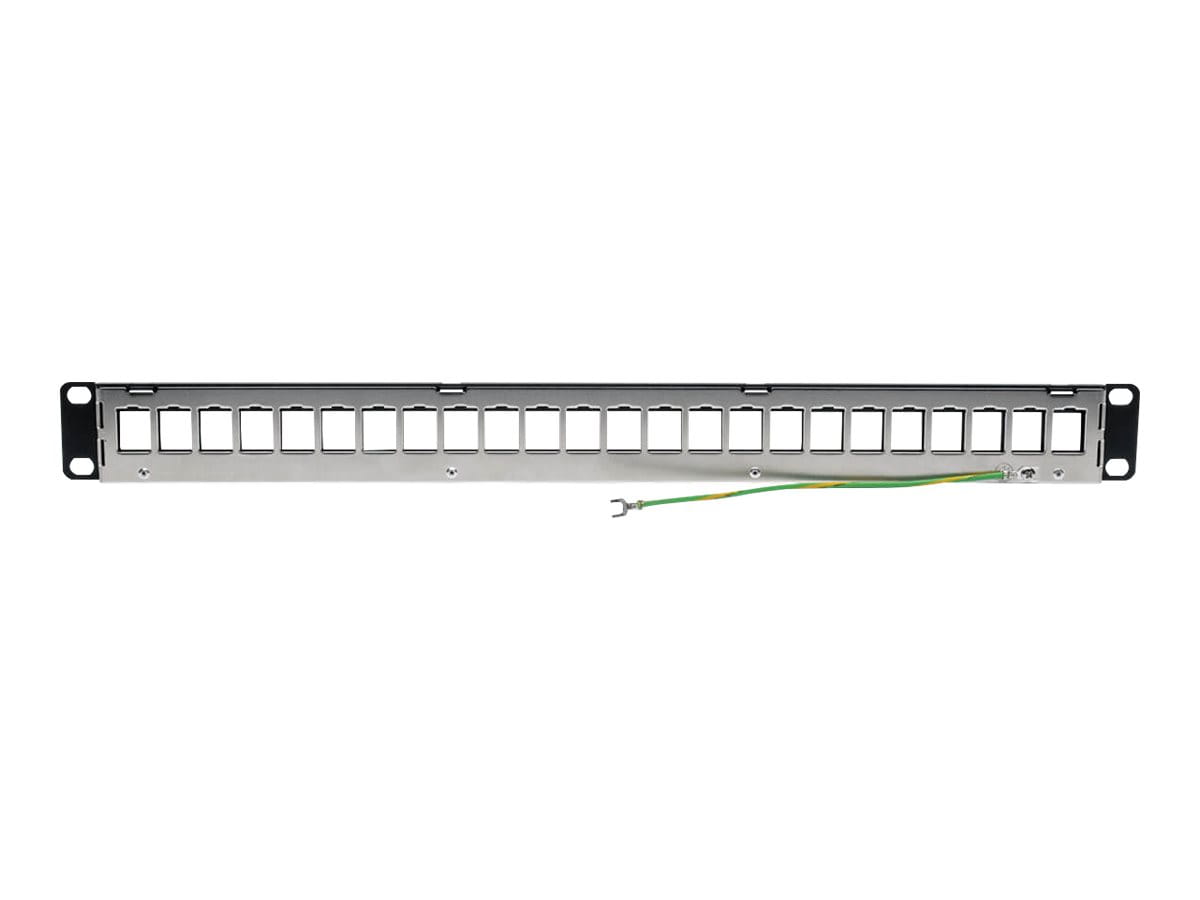 Tripp Eaton Tripp Lite Series 24-Port 1U Rack-Mount Shielded Blank Keystone/Multimedia Patch Panel, RJ45 Ethernet, USB, HDMI, Cat5e/6 - Patch Panel - Schwarz - 1U - 48.3 cm (19")