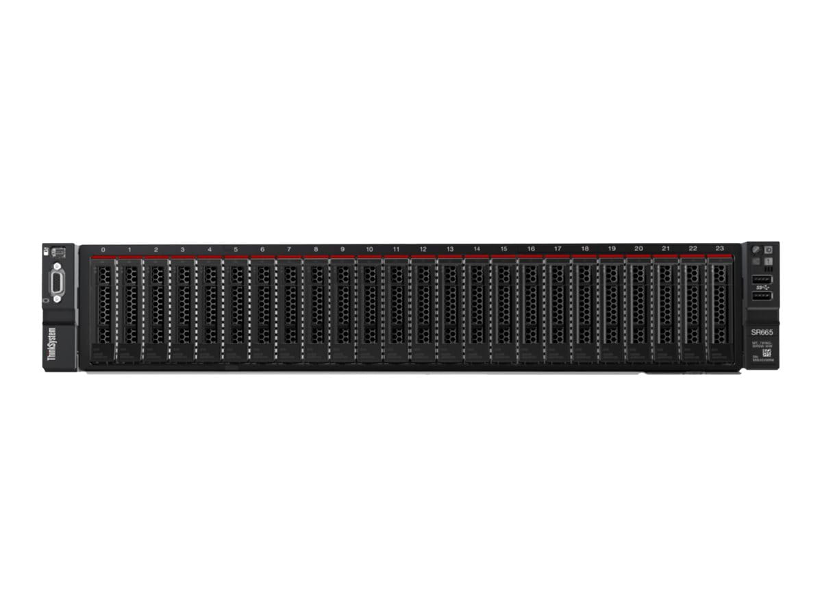 Lenovo ThinkSystem SR665 7D2V - 2U - zweiweg - 1 x EPYC 7413 / 2.65 GHz - RAM 64 GB - SAS - Hot-Swap 6.4 cm (2.5")