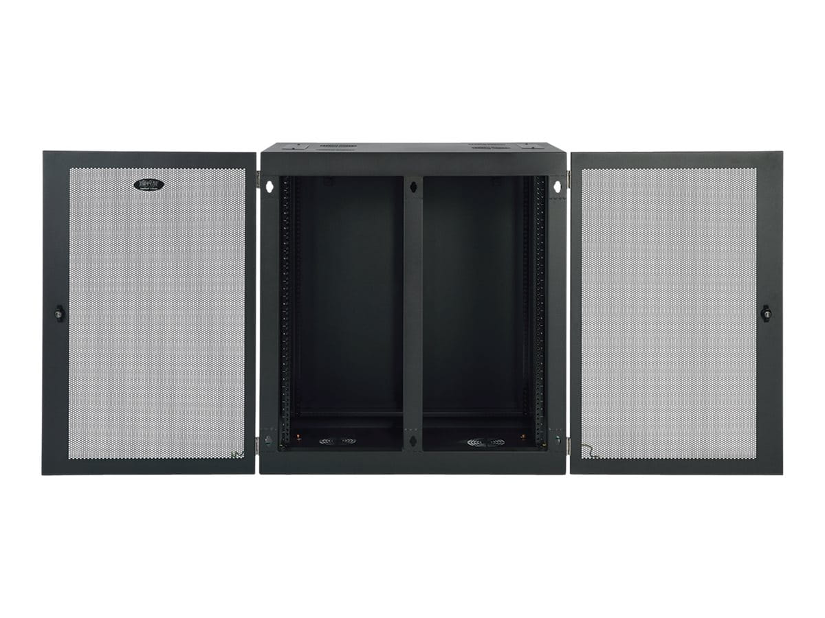 Tripp Eaton Tripp Lite Series 18U Wall Mount Rack Enclosure Server Cabinet Side Mount Wallmount - Schrank Netzwerkschrank - geeignet für Wandmontage - Schwarz - 18U - 48.3 cm (19")