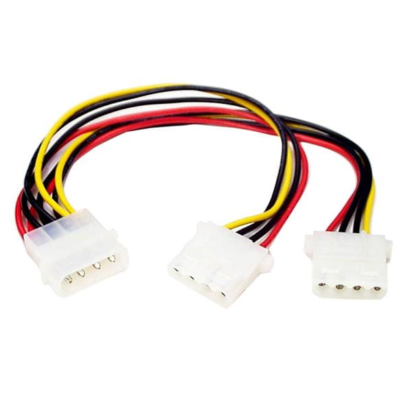 StarTech.com Y-Kabel 4 pin Molex Stecker - Molex Splitter IDE Stromkabel - 2 x LP4 intern - Stromkabel - interne Stromversorgung, 4-polig (W)
