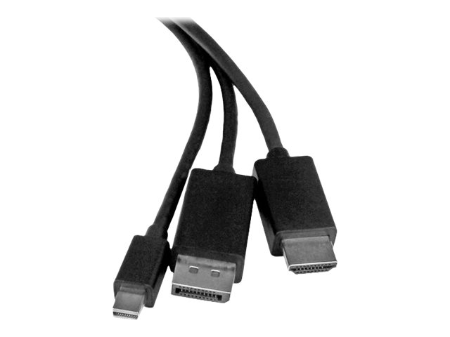 StarTech.com 2m HDMI, DisplayPort oder Mini DisplayPort auf HDMI Konverter Kabel - HDMI, DP oder Mini DP zu HDMI Adapterkabel - Videoadapter - HDMI, DisplayPort, Mini DisplayPort männlich zu HDMI, Mikro-USB Typ B (nur Strom)