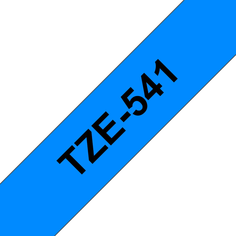Brother TZe-541 - Standard-Klebstoff - Schwarz auf Blau - Rolle (1,8 cm x 8 m)