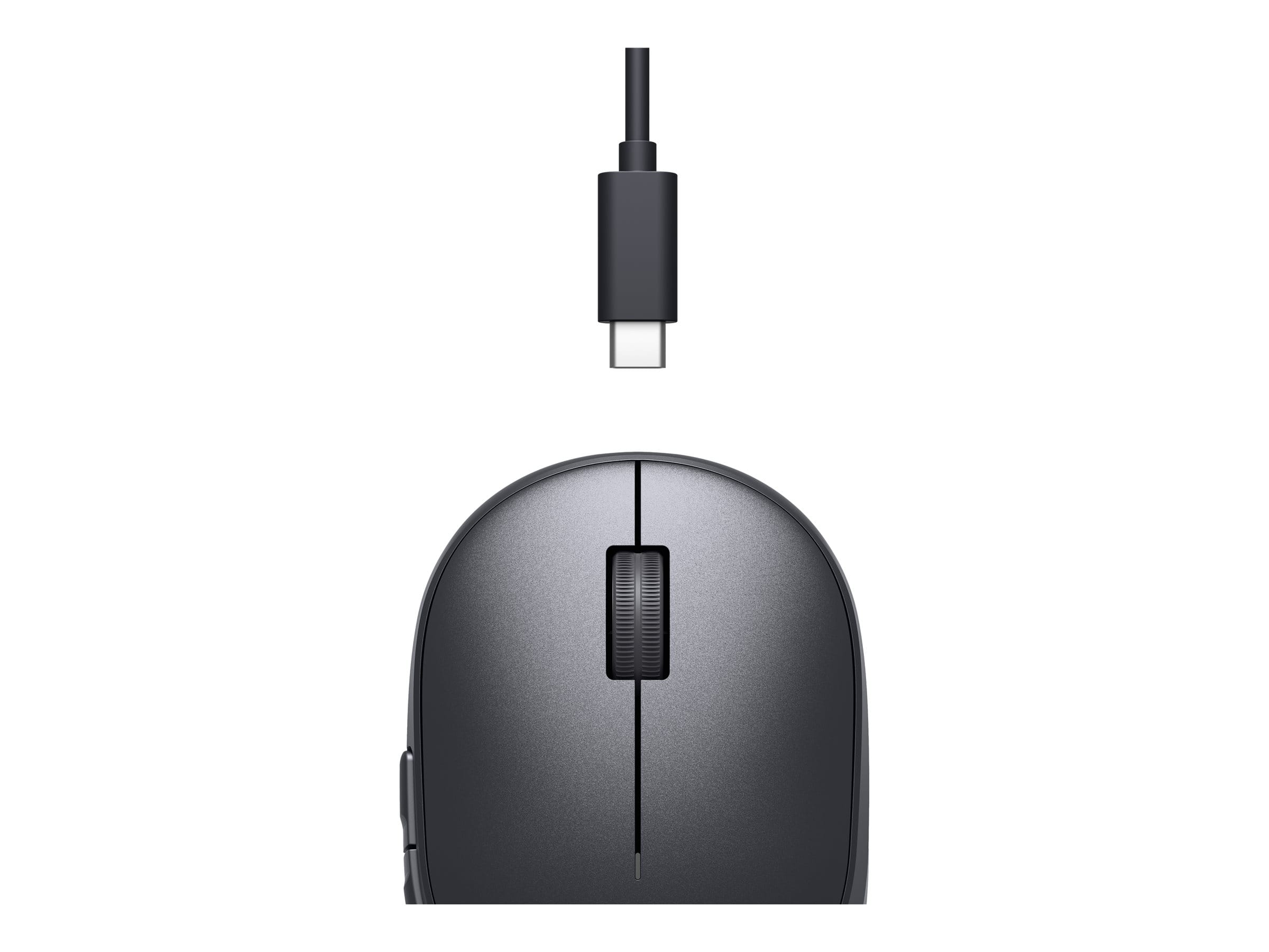 Dell Pro 7 MS746 - Maus - wiederaufladbar, kompakt - rechts- und linkshändig - optisch - 5 Tasten - kabellos - 2.4 GHz, Bluetooth - kabelloser Empfänger (USB)