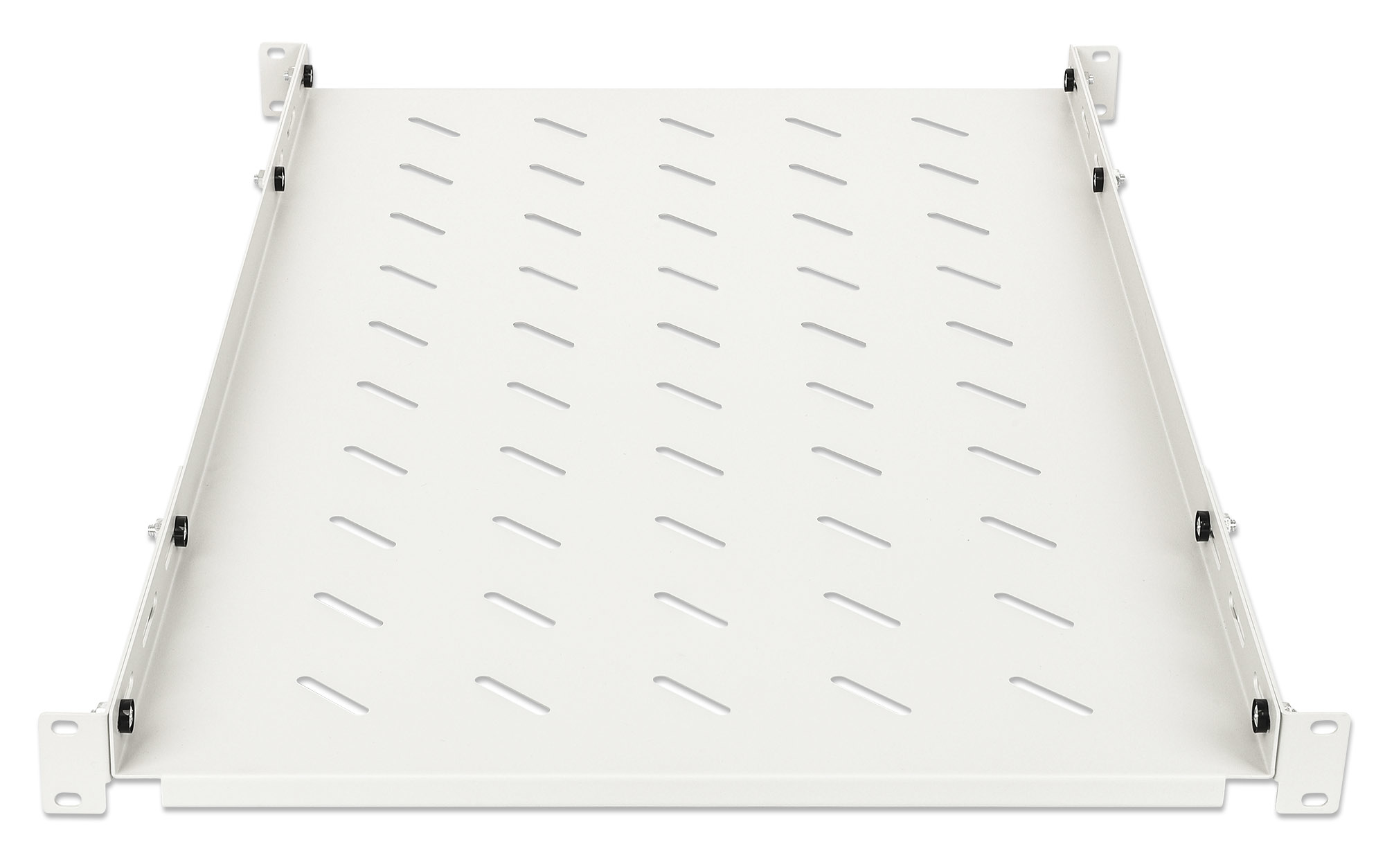 Intellinet Rack - Regal - mit variablen Schienen, feste Montage - Grau, RAL 7035 - 1U - 48.3 cm (19")
