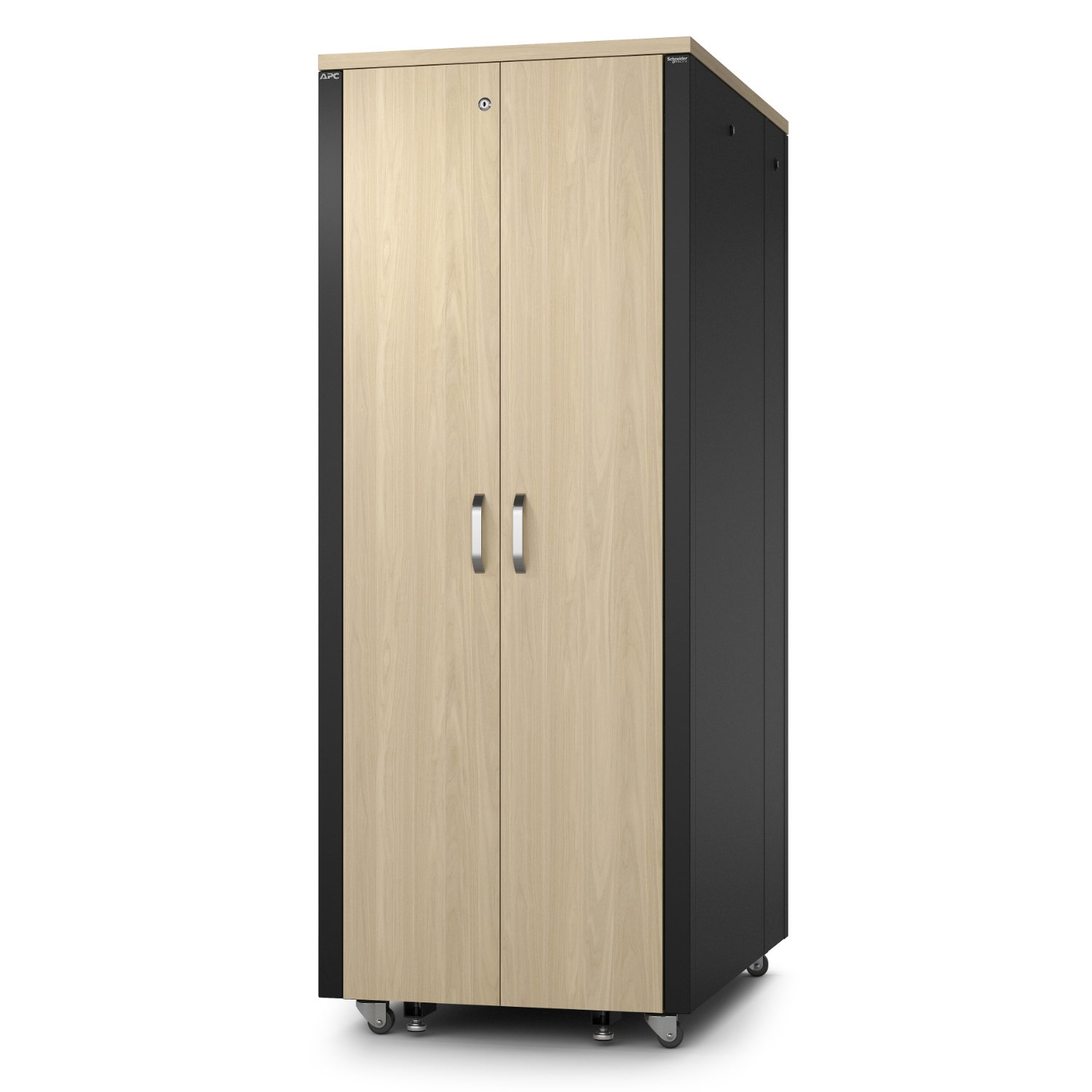 APC NetShelter - Schrank (horizontal) - schallisoliert - Wechselstrom 230 V - Ahorn - 38U - 48.3 cm (19")