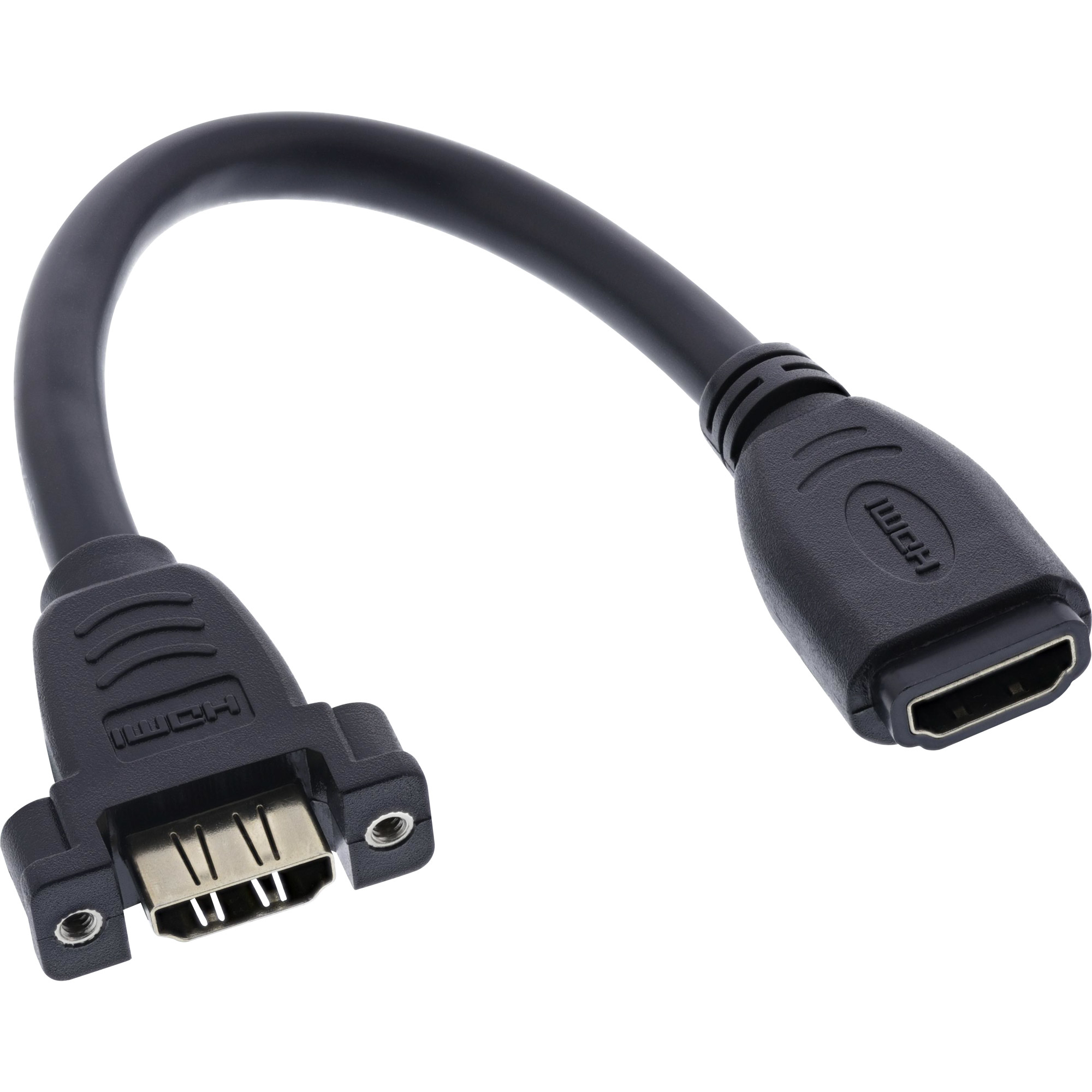 InLine HDMI Adapterkabel zum Einbau - HDMI A Buchse/Buchse - vergoldete Kontakte
