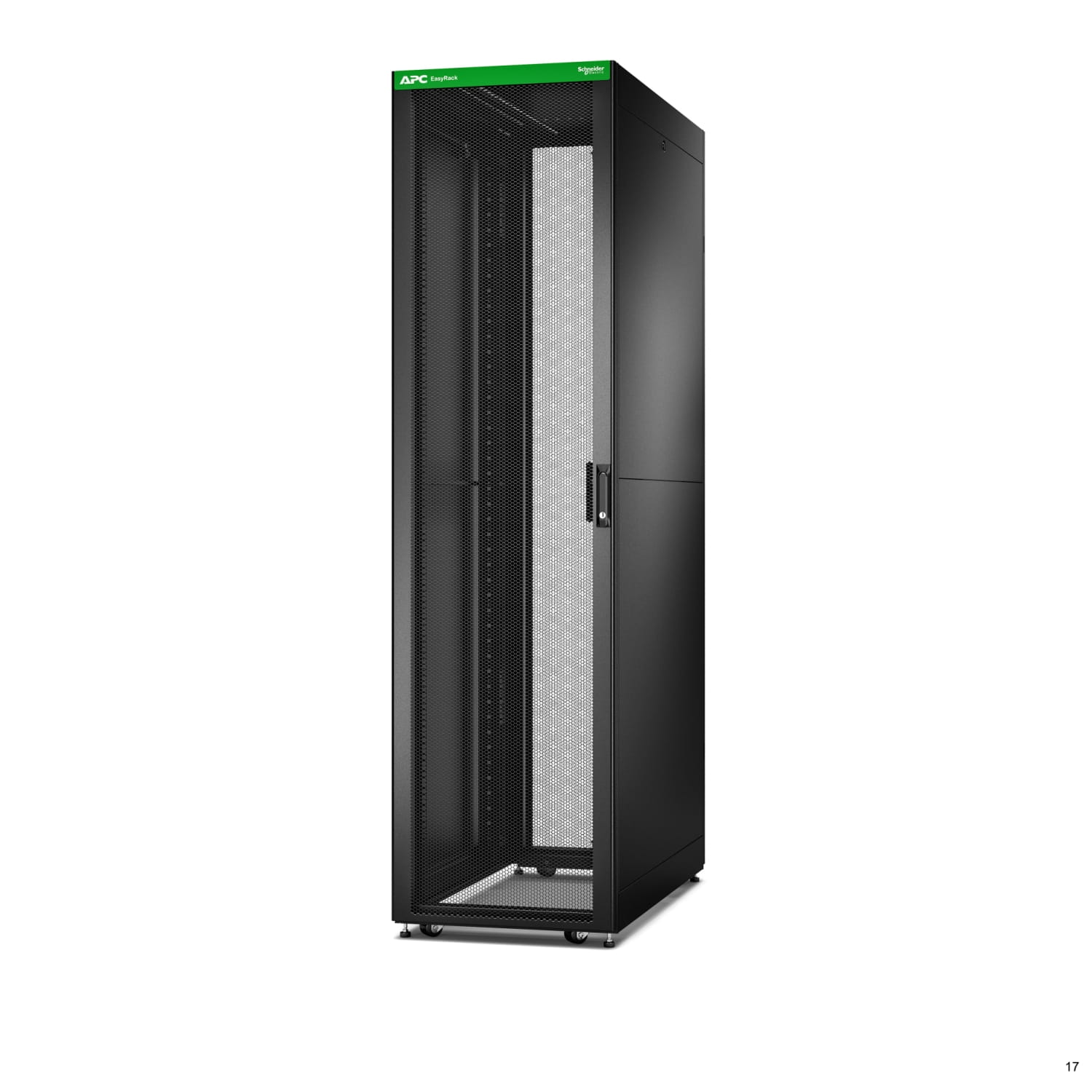 APC Easy Rack - Schrank Netzwerkschrank - mit Dach, Rollen, Füßen, 4 Bügeln, Seitenwänden, ohne Boden, 2258 x 600 x 1100 mm - Schwarz - 48U - 48.3 cm (19")