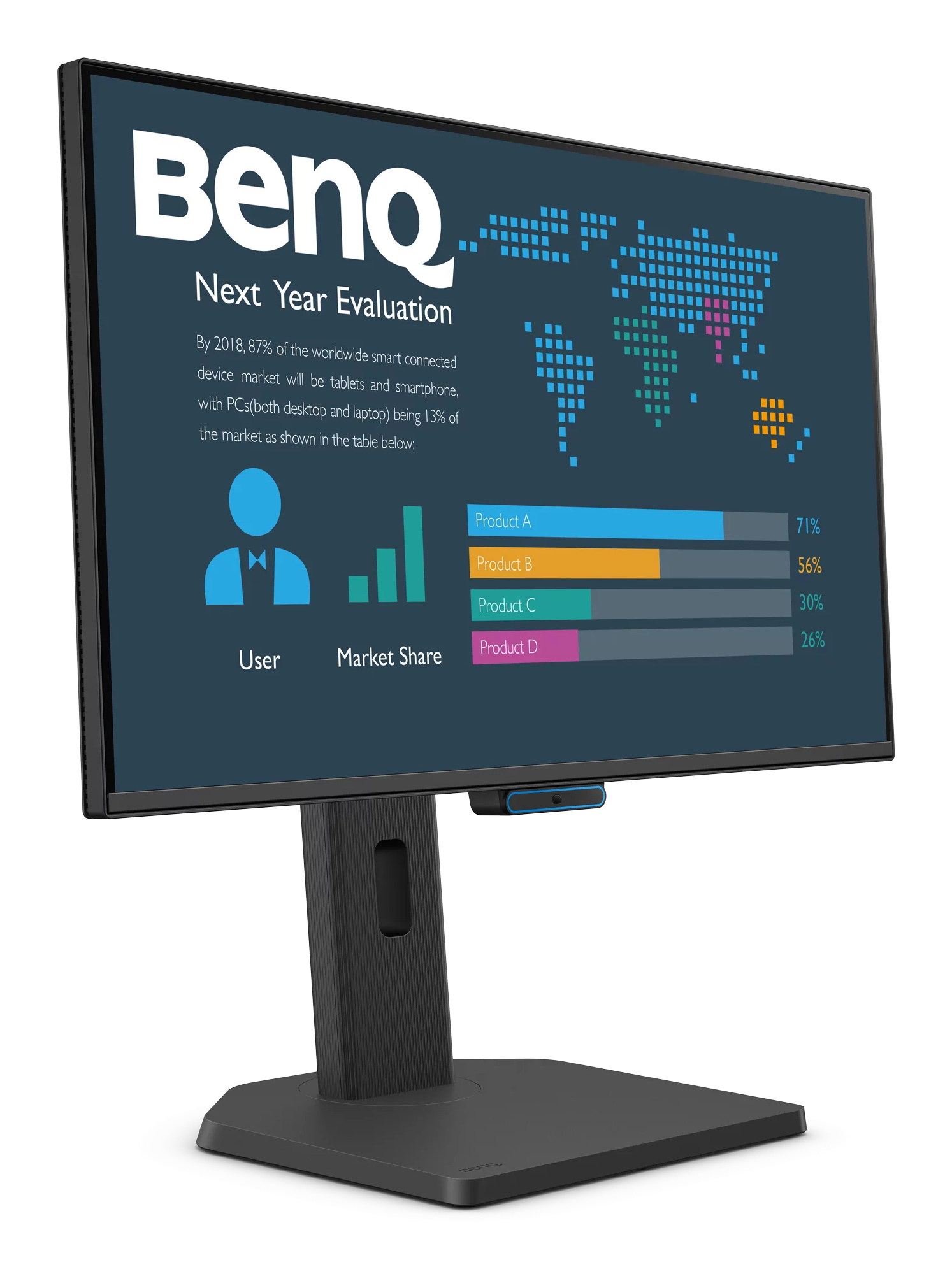 BenQ BL2490TC, 60,5 cm (23.8"), 1920 x 1080 Pixel, Full HD, LCD, 5 ms, Schwarz