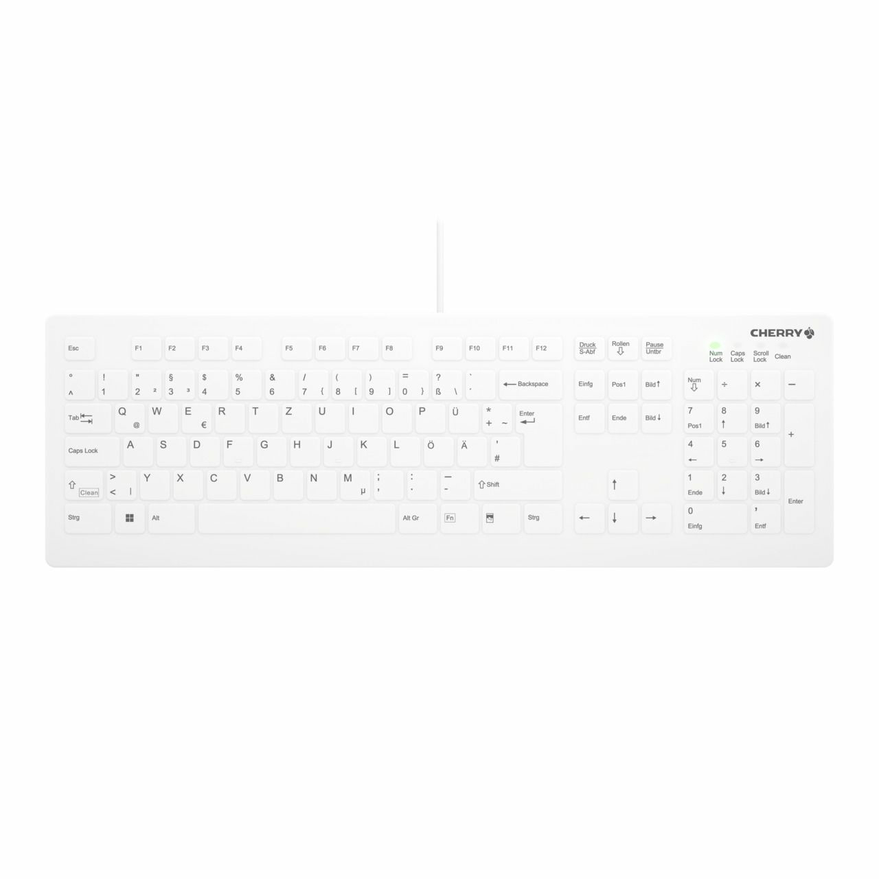 Cherry Active Key AK-C8112 - Tastatur - Wischdesinfektion, flaches Tastenprofil