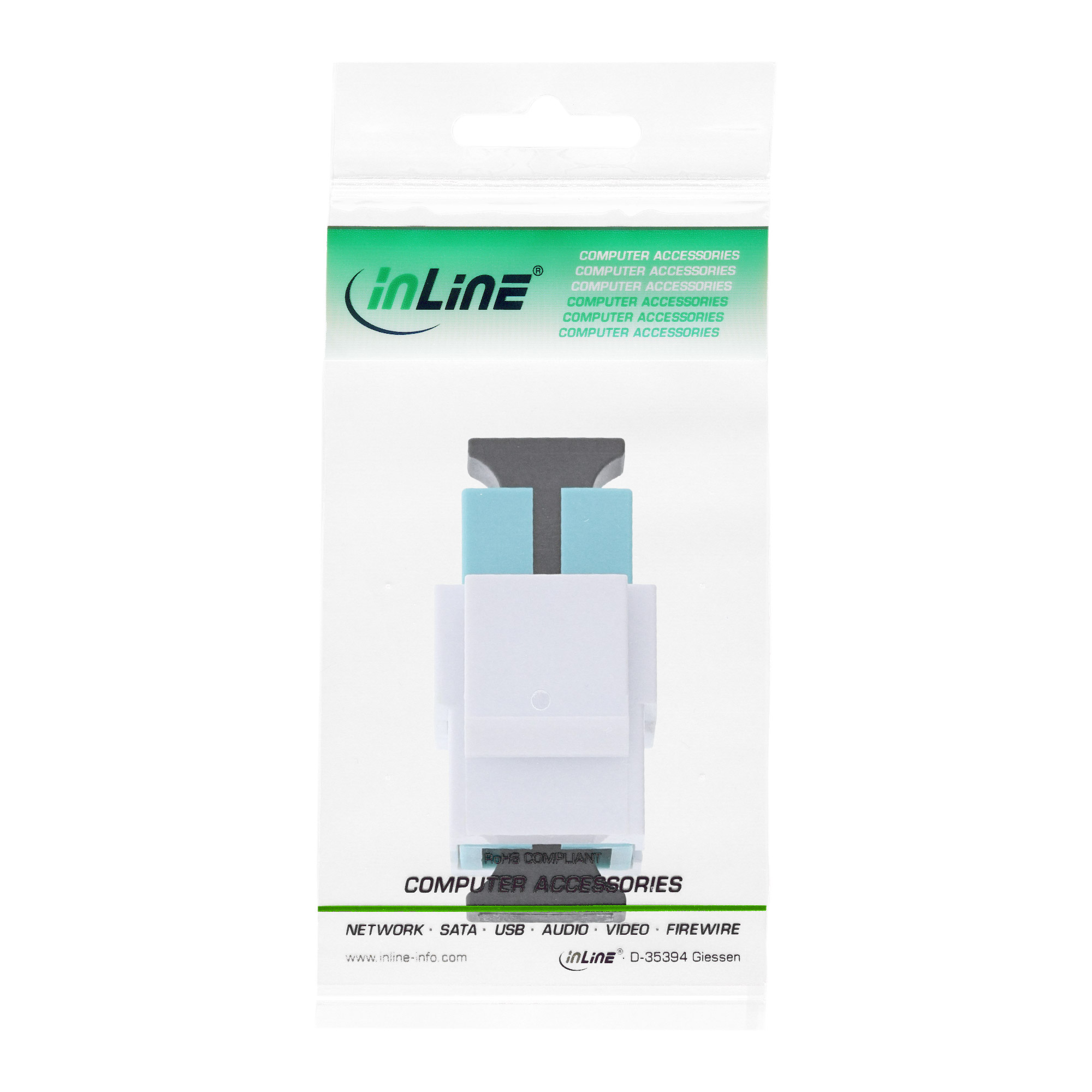 InLine LWL Keystone Snap-in Kupplung - Simplex SC/SC - multimode - Keramik-Hülse