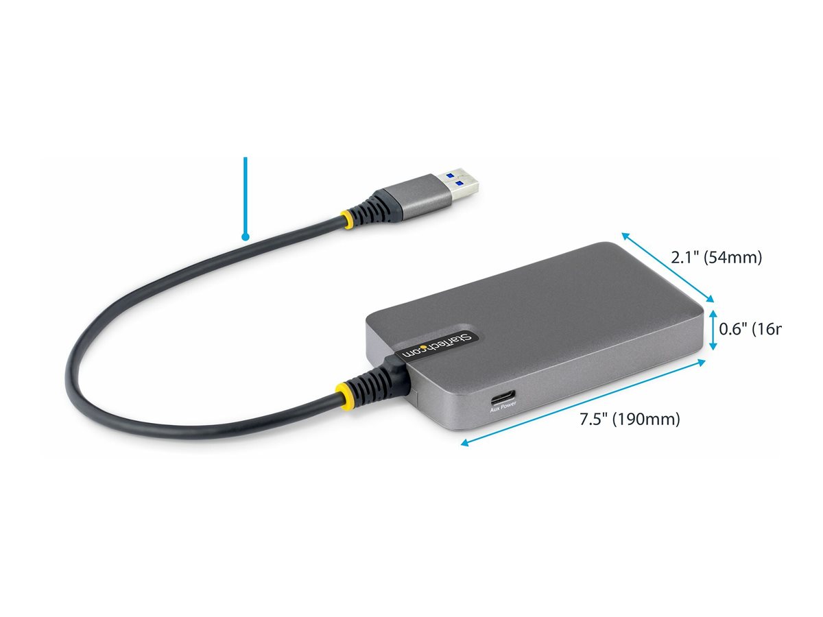 StarTech.com Hub - 4 x USB 3.2 Gen 1 + 1 x