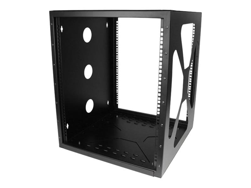 StarTech.com 12 HE Open Frame Rack zur Wandmontage / Seitenmontage - Gehäuse - geeignet für Wandmontage - Schwarz - 12U - 48.3 cm (19")