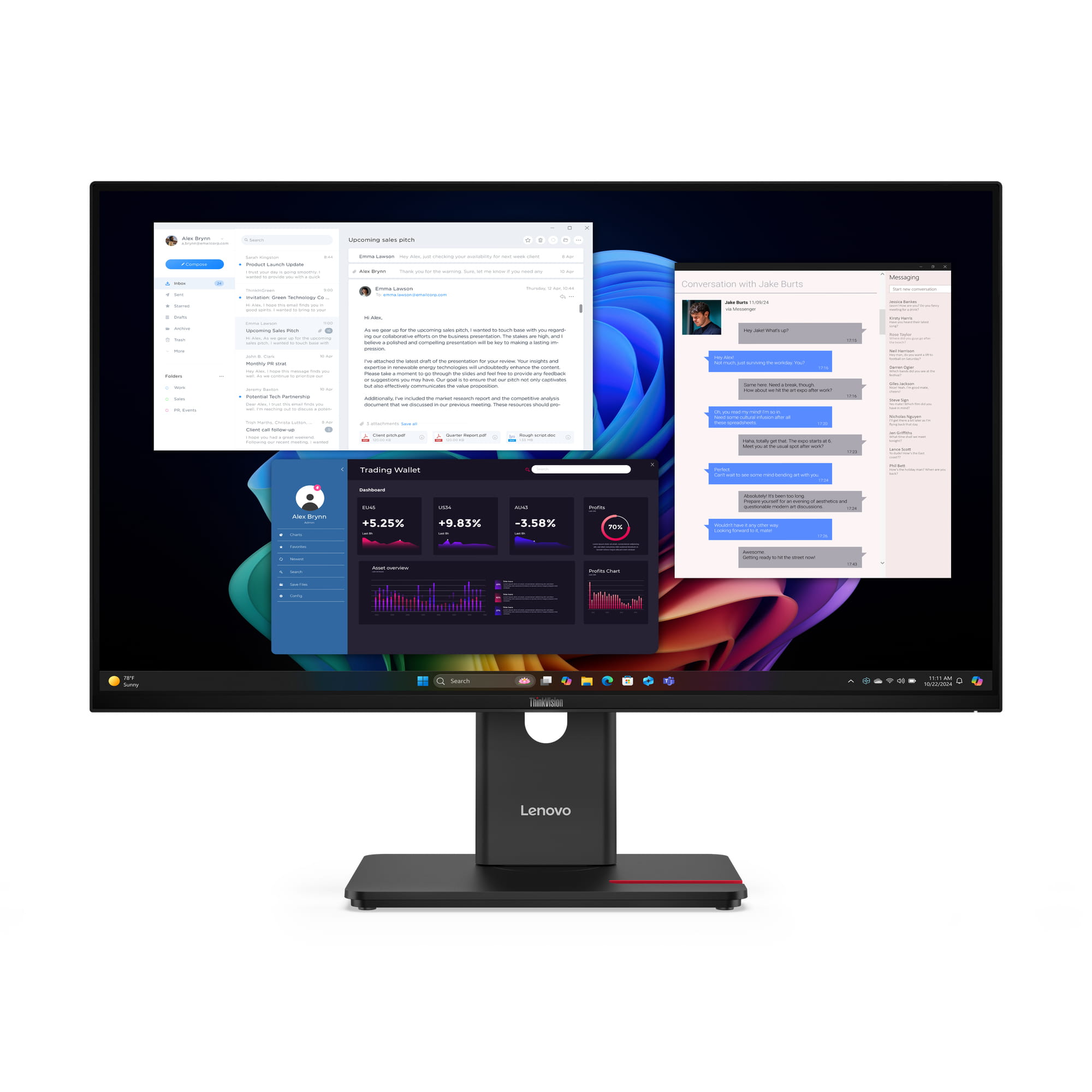 Lenovo ThinkVision T27UD-40 - LED-Monitor - 68.6 cm (27")