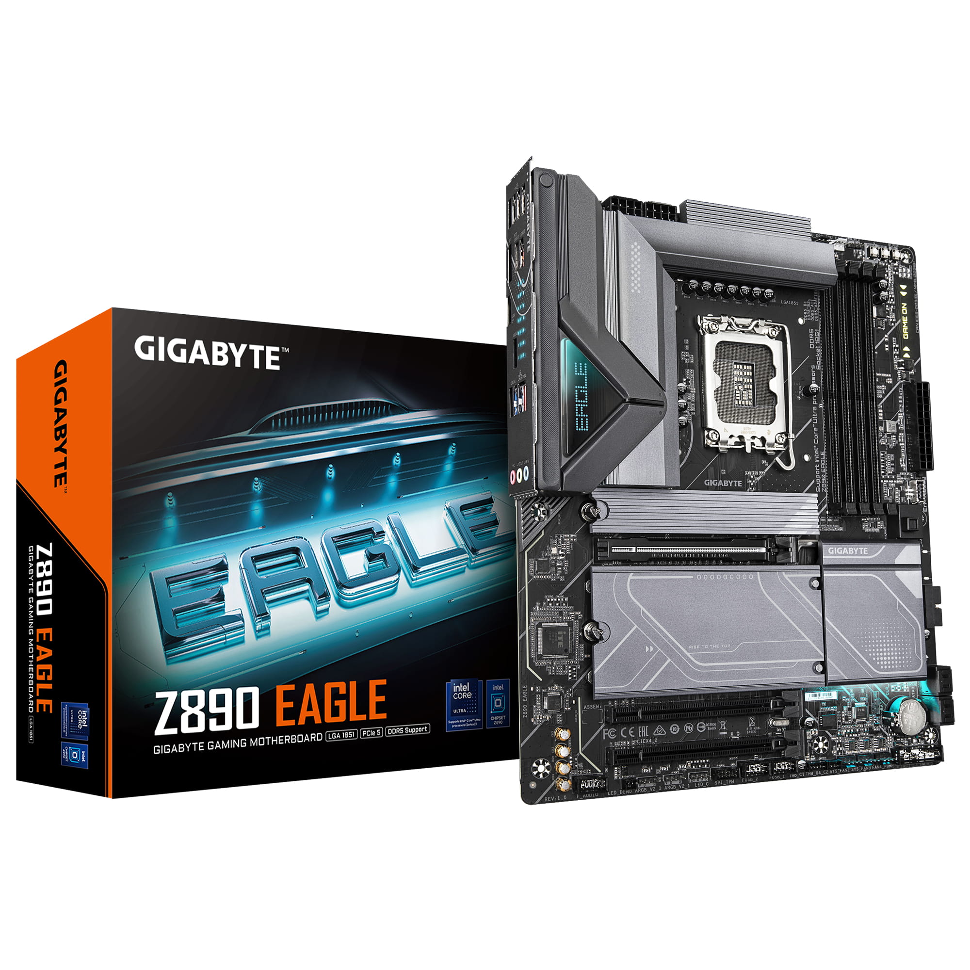 Gigabyte Z890 EAGLE - Motherboard - ATX - LGA1851-Sockel - Z890 Chipsatz - USB4, USB 3.2 Gen 2, USB 3.2 Gen 1, USB-C 3.2 Gen2 - 2.5 Gigabit LAN - Onboard-Grafik (CPU erforderlich)