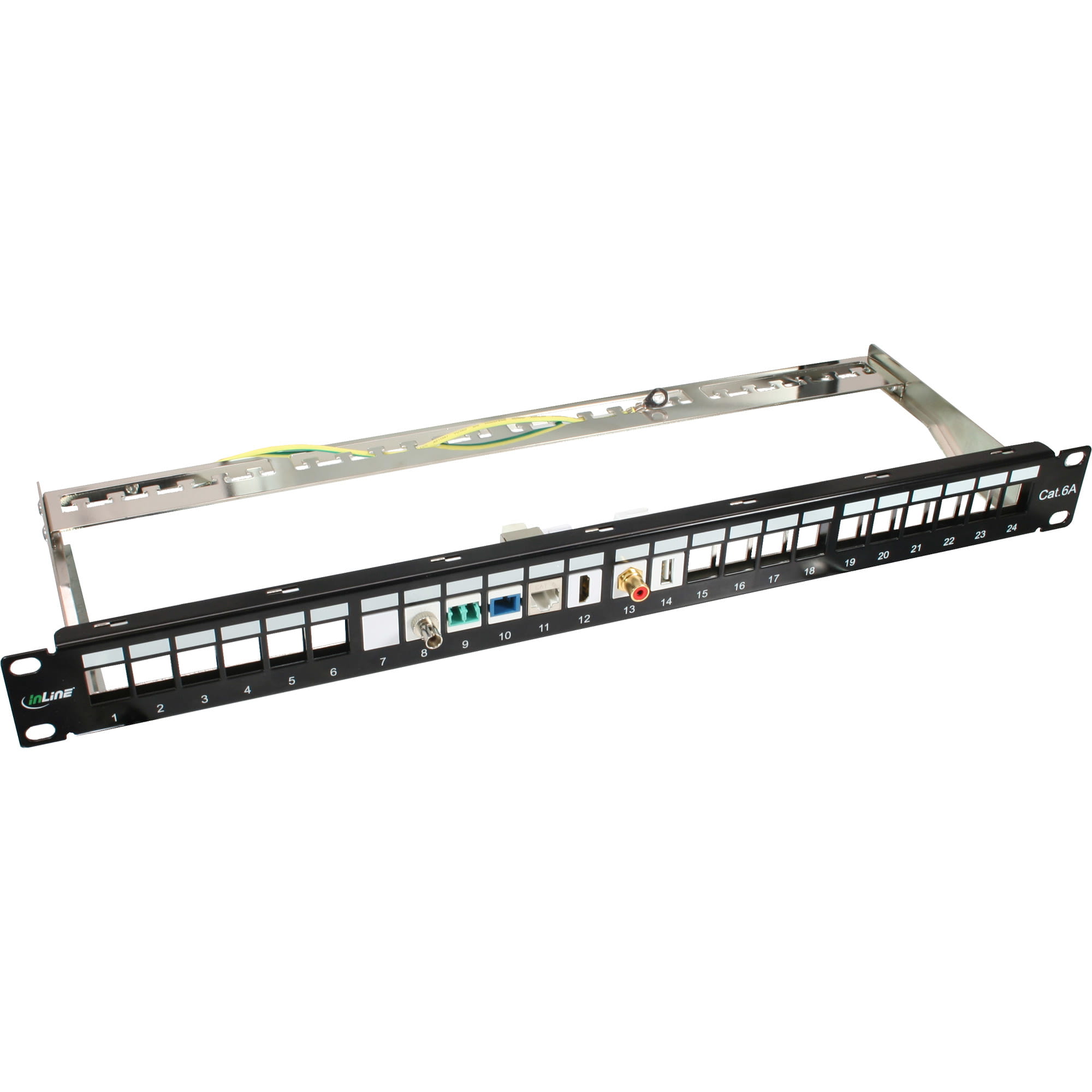 InLine Keystone RJ45 Buchse / Buchse - SNAP-In - Cat.6 STP