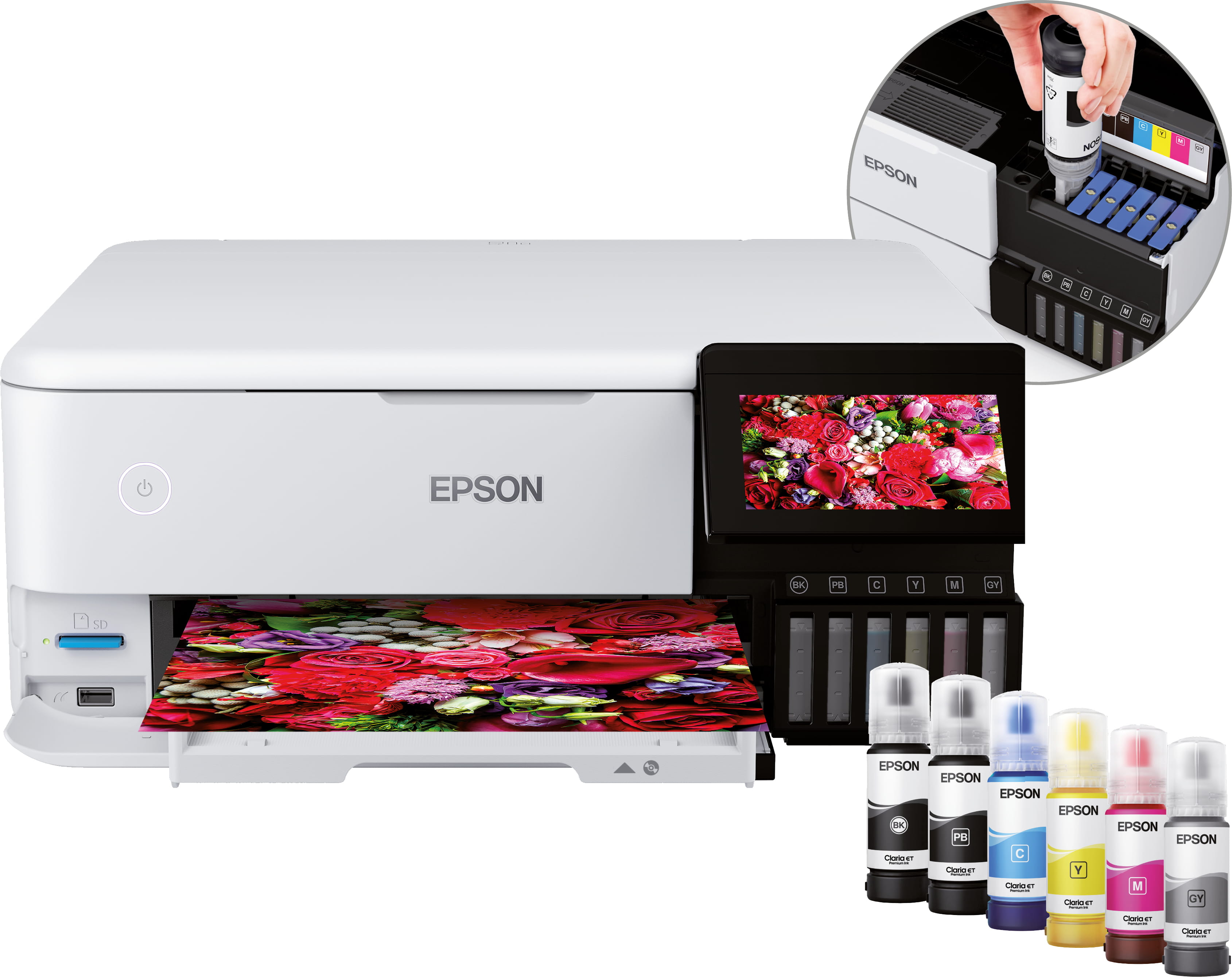 Epson EcoTank ET-8500 - Multifunktionsdrucker - Farbe - Tintenstrahl - wiederbefüllbar - A4/Letter (Medien)