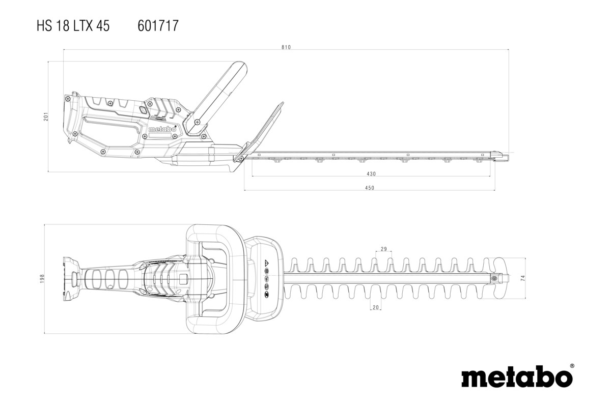 Metabo HS 18 LTX 45 - Heckenschere - schnurlos