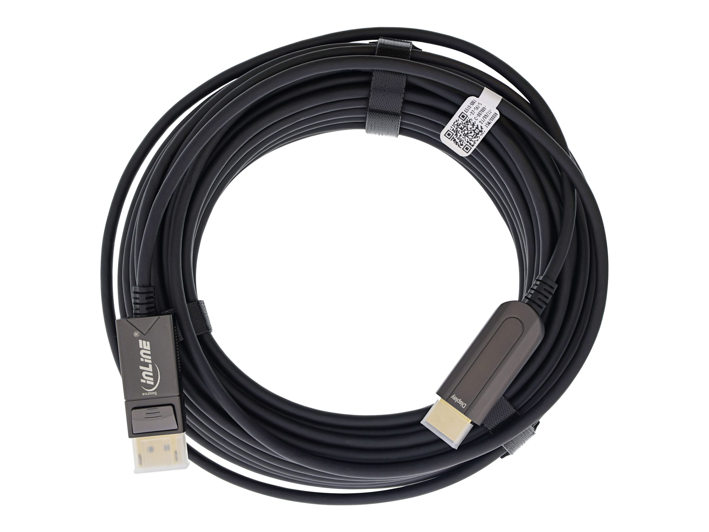 InLine DisplayPort zu HDMI AOC Konverter Kabel - 4K/60Hz - schwarz - 15m