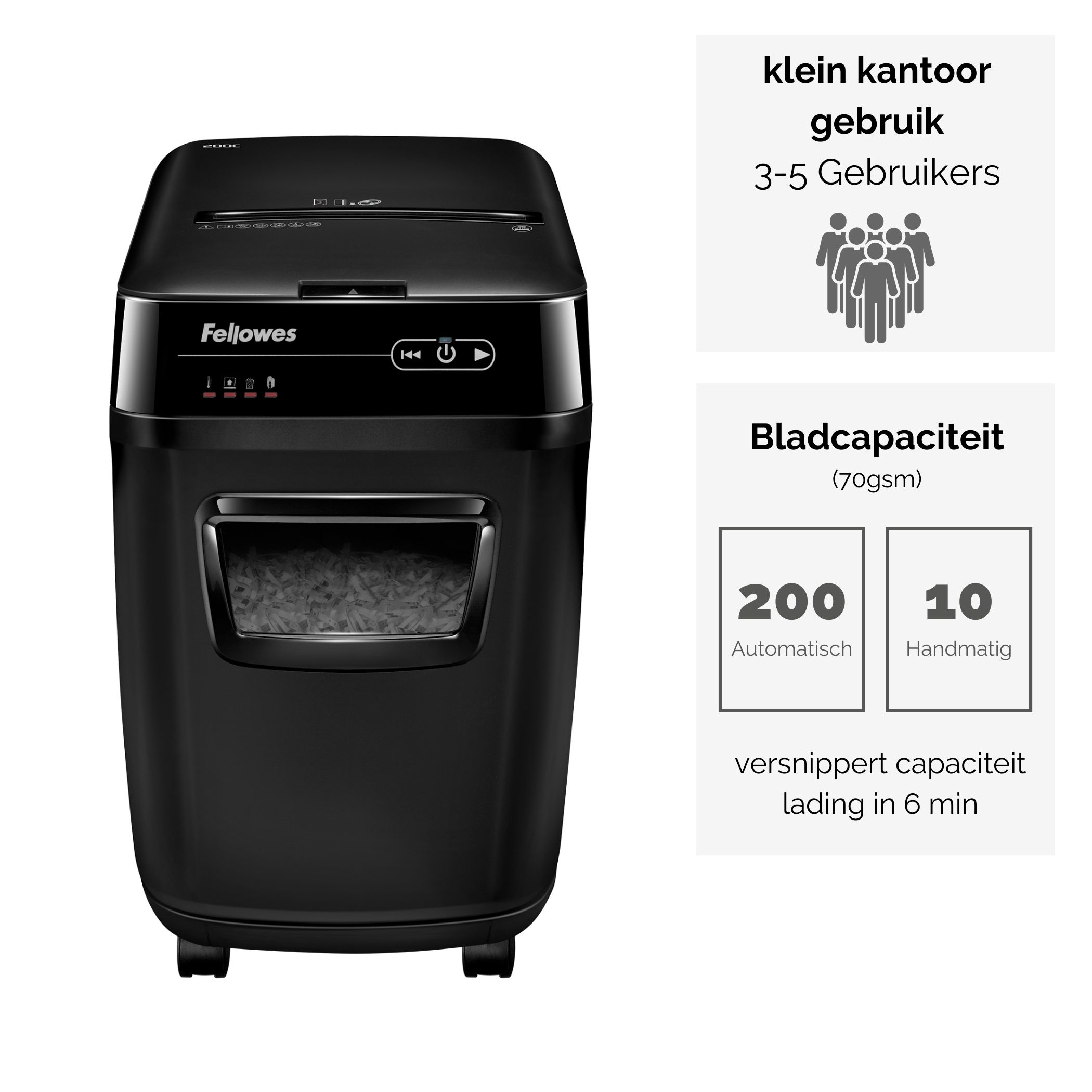 Fellowes AutoMax 200C - Vorzerkleinerer - Kreuzschnitt