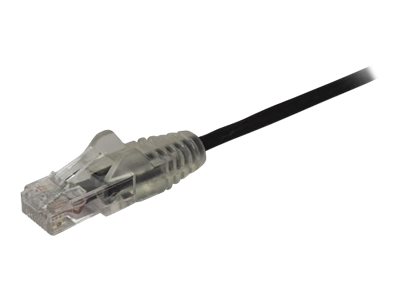 StarTech.com 1m Slim LSZH CAT6 Ethernet Cable, 10 Gigabit Snagless RJ45 100W PoE Patch Cord, CAT 6 10GbE UTP Network Cable w/Strain Relief, Black, ETL, Low Smoke Zero Halogen - Category 6 - 28AWG (N6PAT100CMBKS)