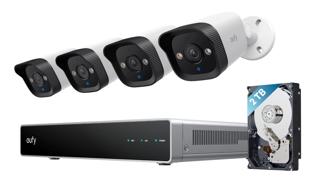 Anker Innovations Eufy NVR Security System E40, 8 Kanäle, 3840 x 2160 Pixel, 2 TB, 16 TB, Eufy, Schwarz, Grau, Weiß
