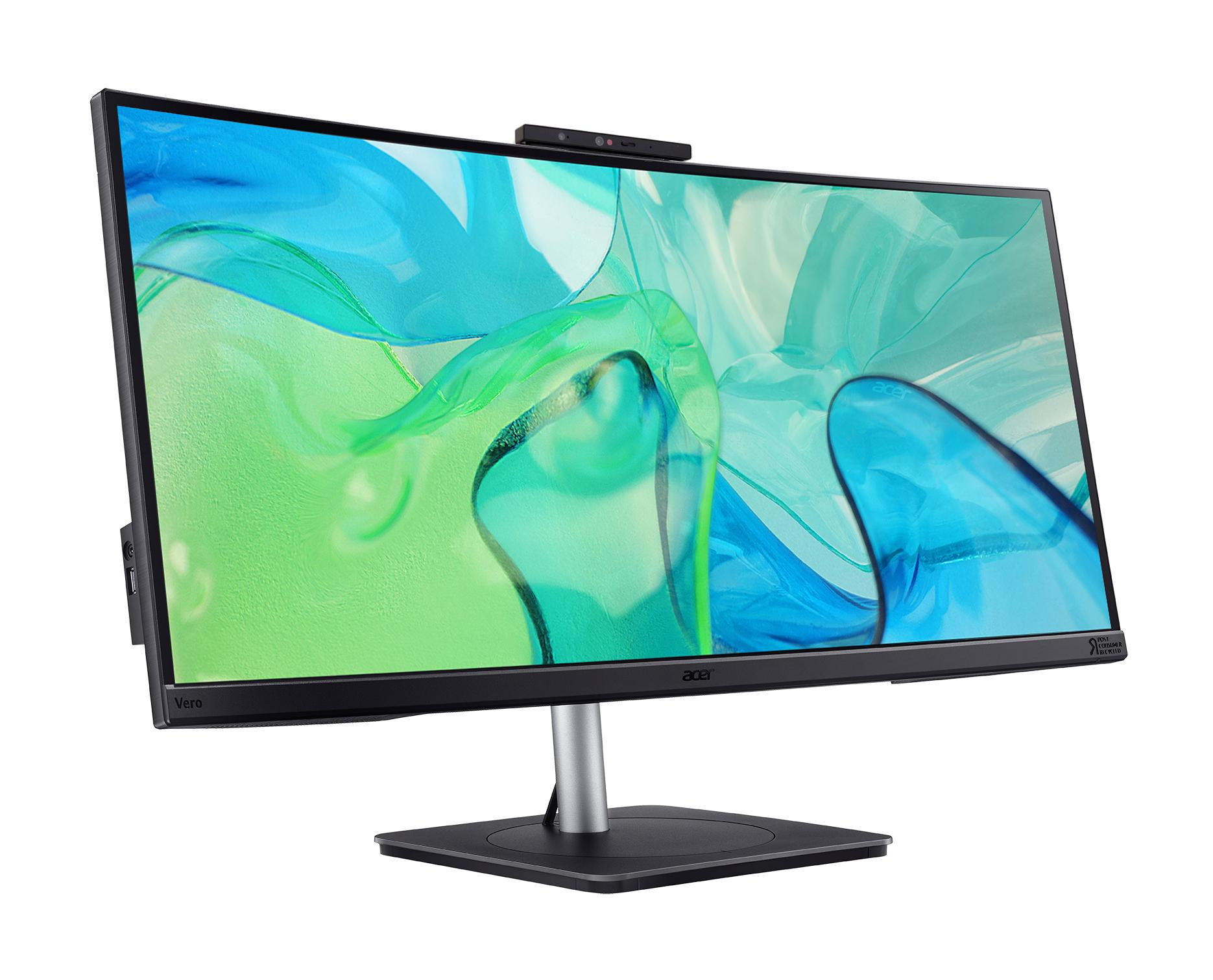 Acer Vero CB3 CB343CURJ0bemiiprcuzx, 86,4 cm (34"), 3440 x 1440 Pixel, Wide Quad HD, LCD, 4 ms, Schwarz