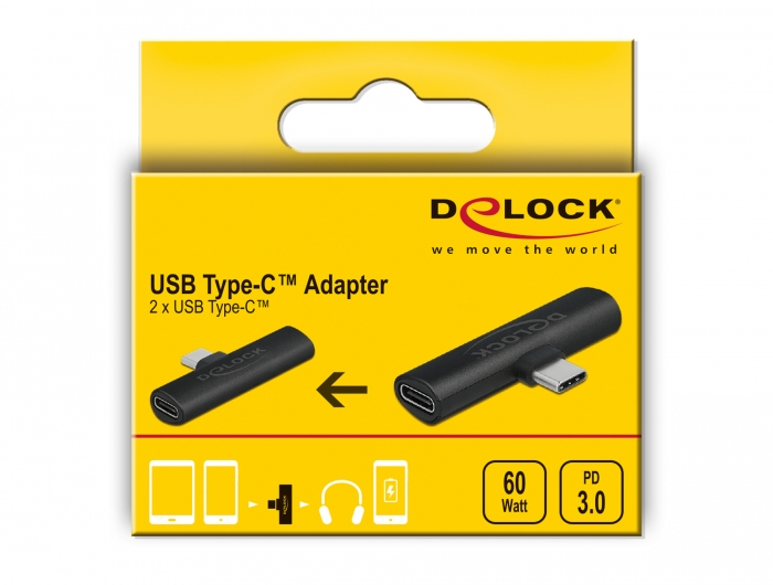 Delock USB-Adapter - USB-C (M) zu USB-C (W)