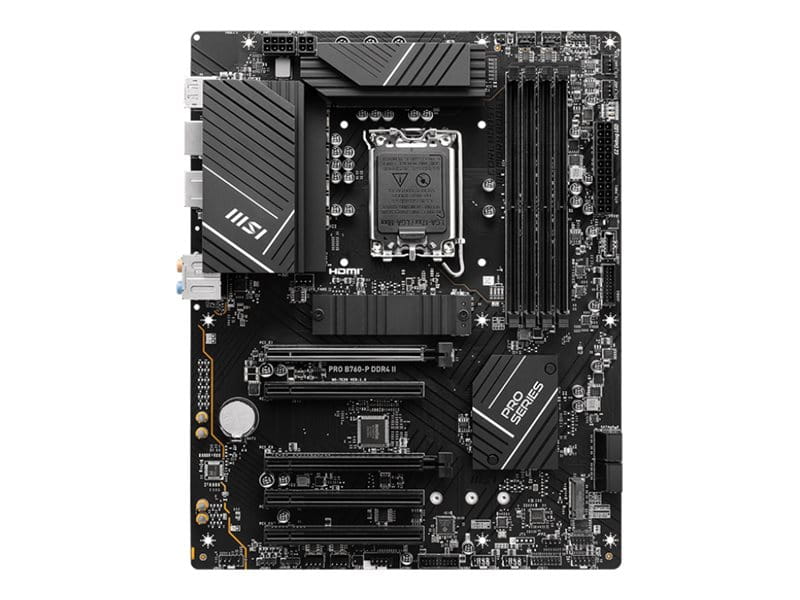 MSI PRO B760-P DDR4 II - Motherboard - ATX - LGA1700-Sockel - B760 Chipsatz - USB 3.2 Gen 1, USB-C 3.2 Gen2 - 2.5 Gigabit LAN - Onboard-Grafik (CPU erforderlich)