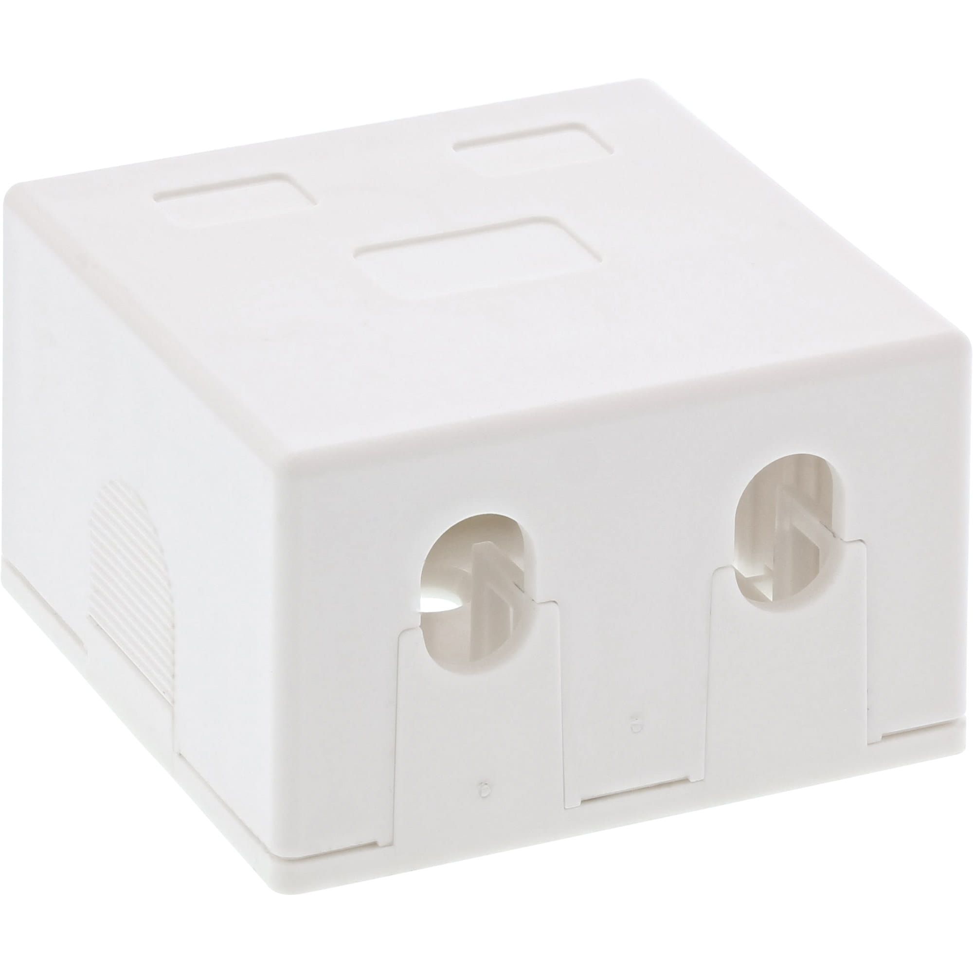 InLine Anschlussdose Aufputz für 2x Keystone RJ45 Buchse - weiß