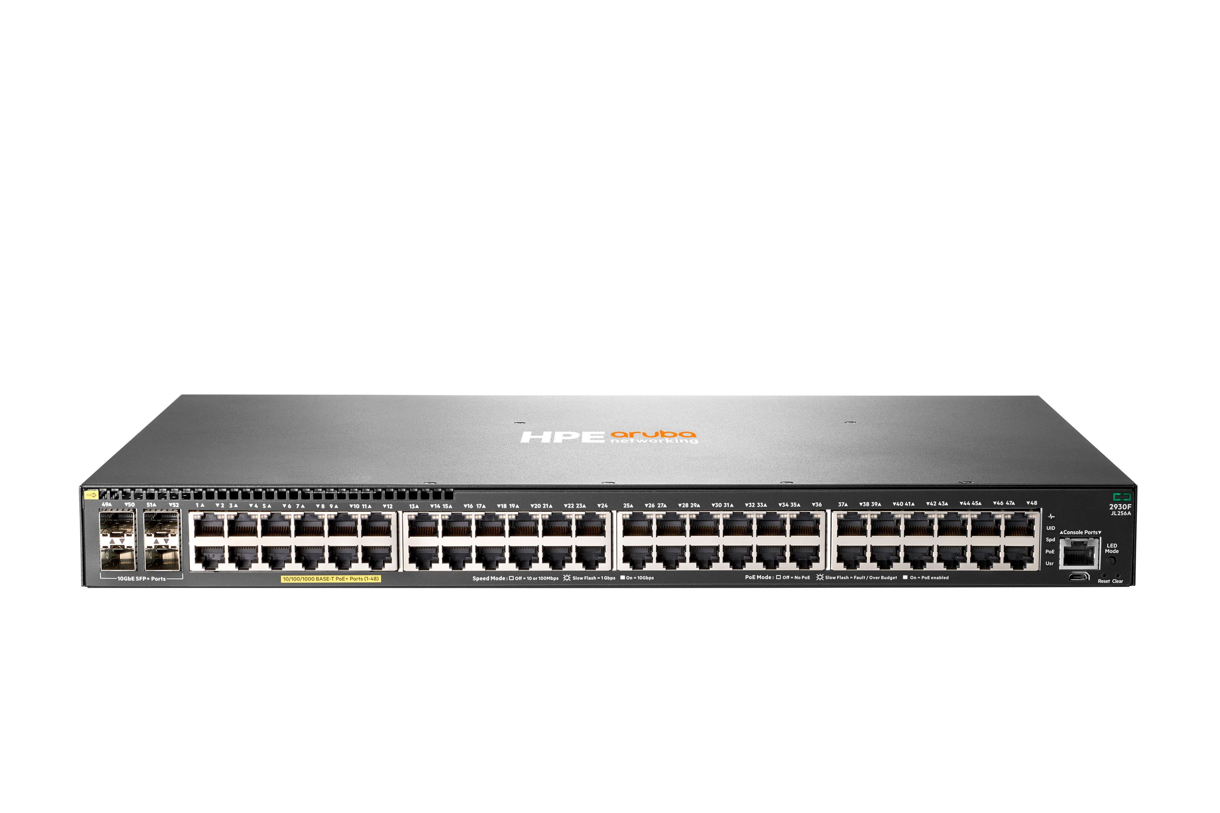 HPE Aruba Networking 2930F 48G PoE+ 4SFP+ - Switch - L3 - managed - 48 x 10/100/1000 (PoE+)
