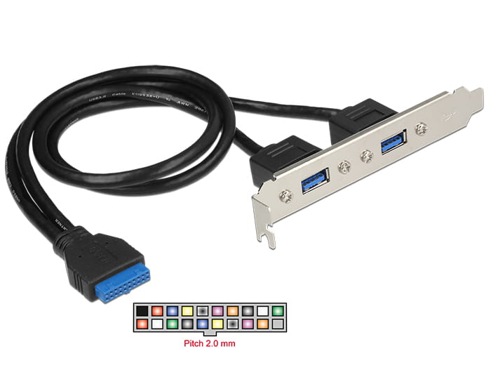 Delock Slot bracket - USB-Konsole - USB Typ A (W)
