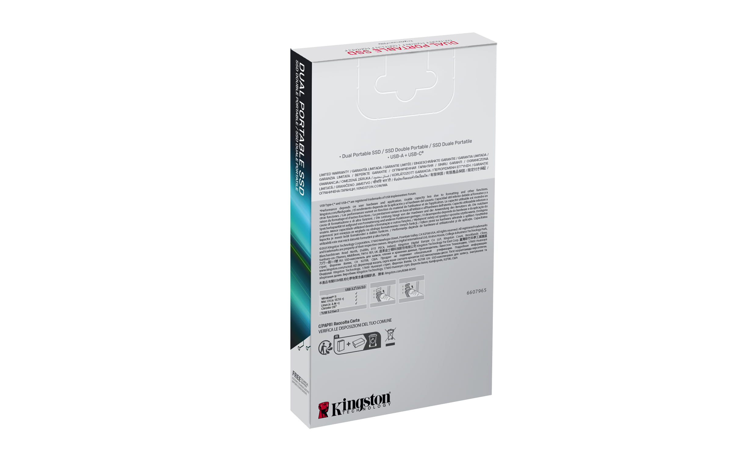 Kingston Dual - SSD - 1 TB - extern (tragbar)