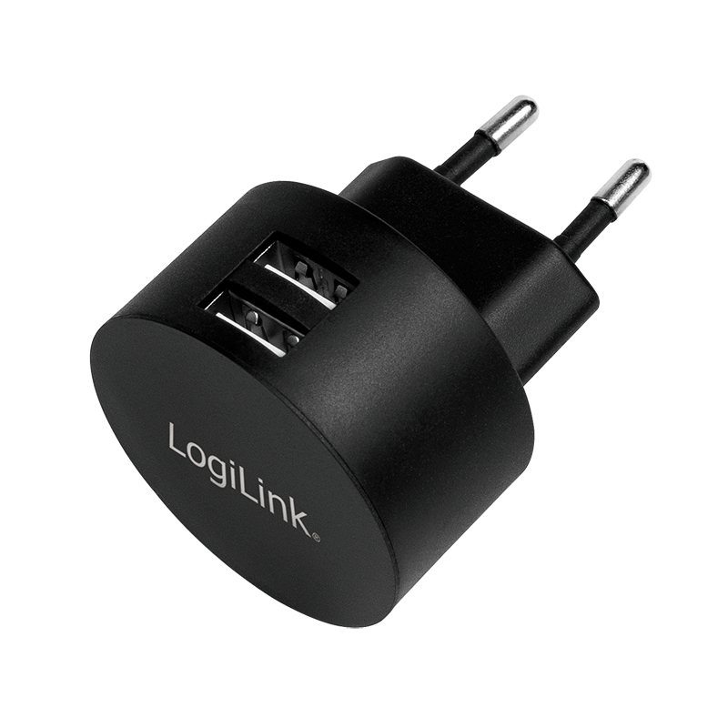 LogiLink 2-Port USB Wall Charger - Netzteil - 10.5 Watt - 2.1 A - 2 Ausgabeanschlussstellen (USB)