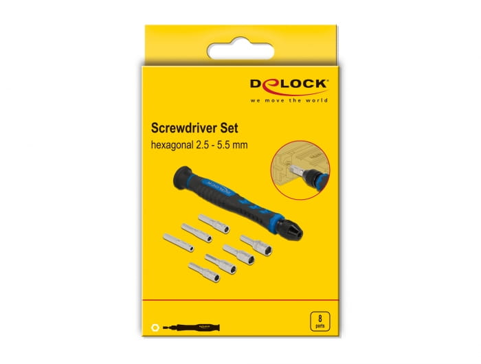 Delock Schraubendrehergriff mit Steckschlüsselsatz