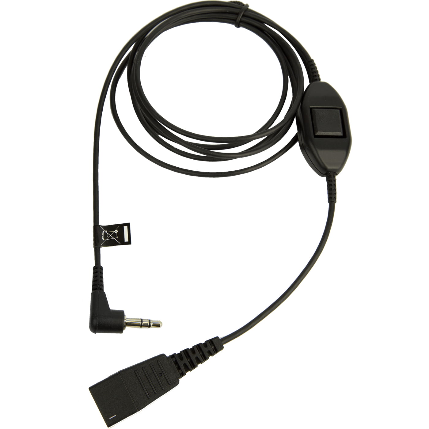 Jabra Anschlusskabel QD auf 3,5mm Klinke m. Rufannahmetaste