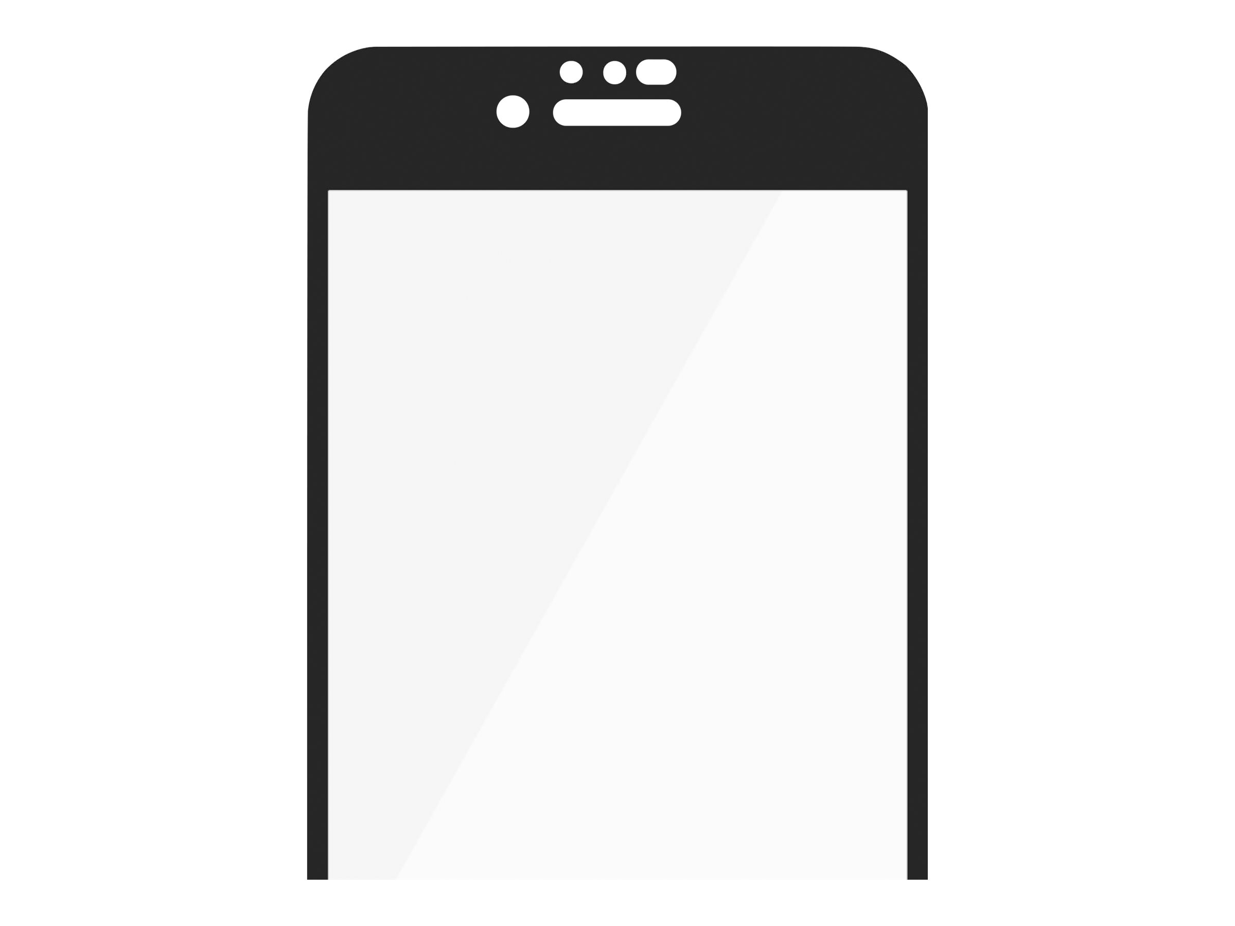 PanzerGlass Bildschirmschutz für Handy - Glas - Rahmenfarbe schwarz - für Apple iPhone 6, 6s, 7, 8, SE (2. Generation)