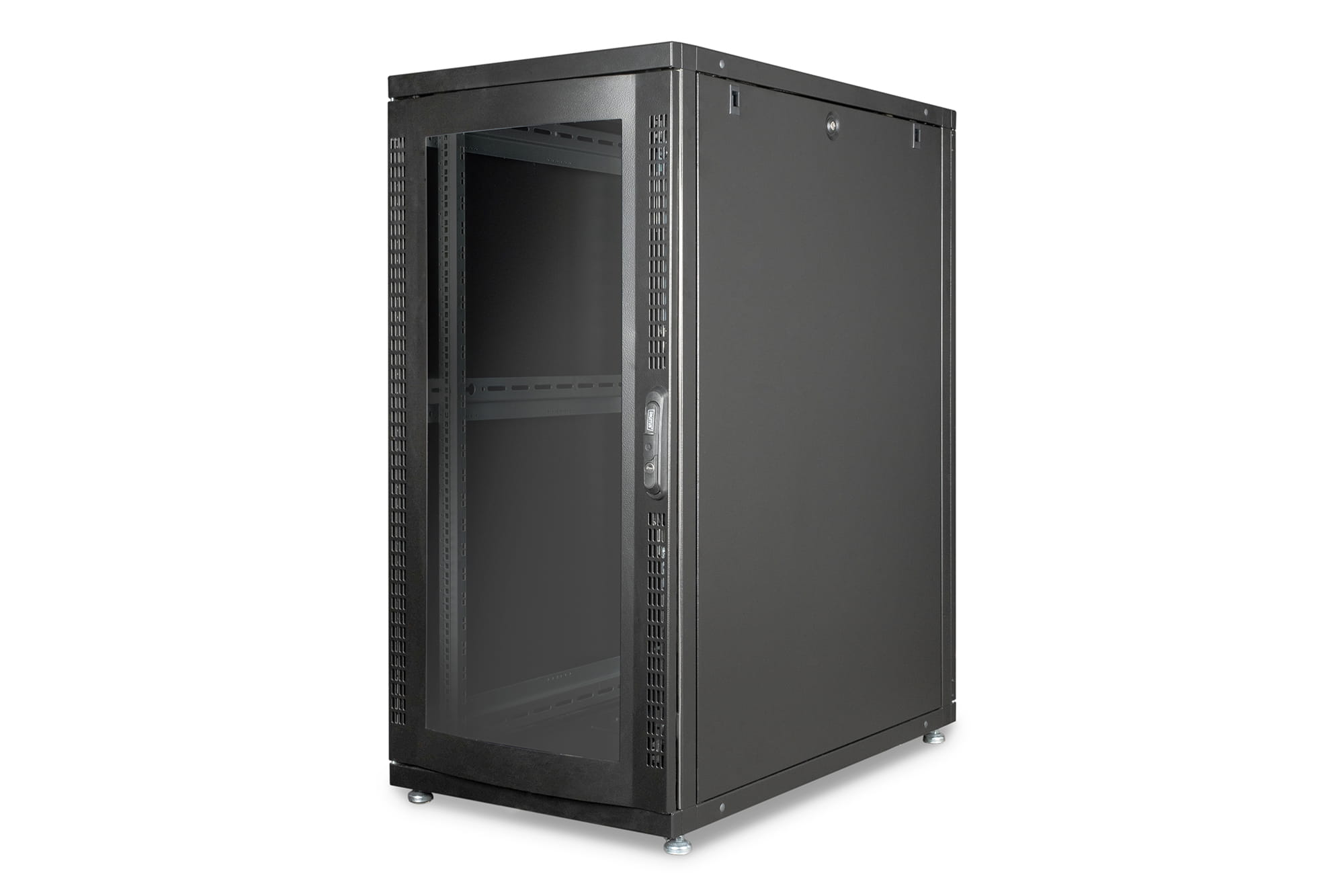 DIGITUS Unique - Schrank Netzwerkschrank - Schwarz, RAL 9005 - 26U - 48.3 cm (19")