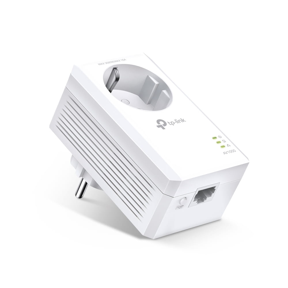 TP-LINK Powerline TL-PA7017P AV1000 Gigabit Passthrough - Powerline Adapter 1GbE, HomePlug AV (HPAV)