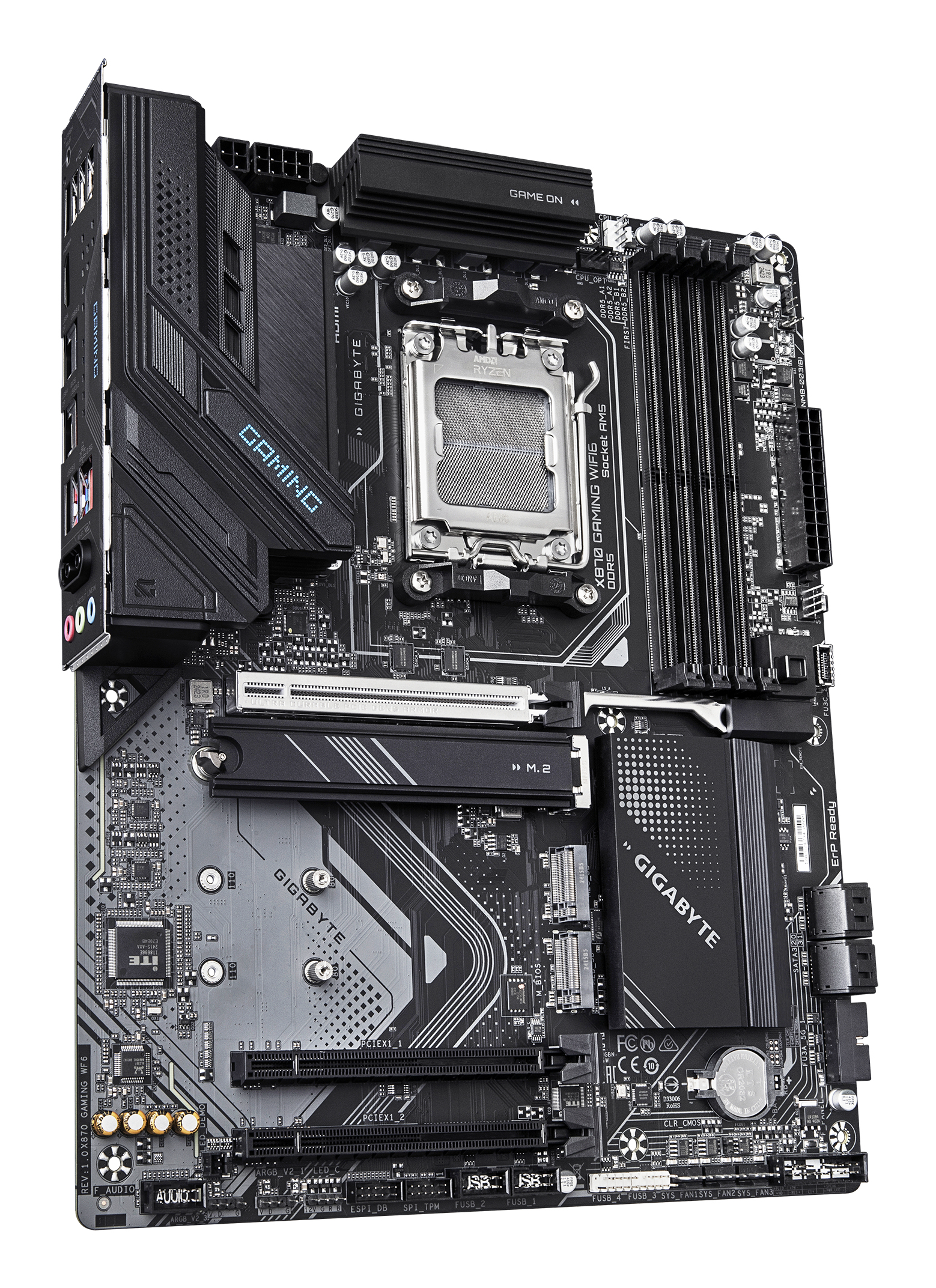 Gigabyte X870 GAMING WIFI6 - Motherboard - ATX - Socket AM5 - AMD X870 Chipsatz - USB4, USB 3.2 Gen 2, USB 3.2 Gen 1, USB-C 3.2 Gen 2x2 - 2.5 Gigabit LAN, Wi-Fi 6, Bluetooth - Onboard-Grafik (CPU erforderlich)