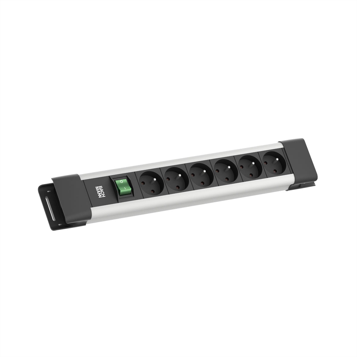 Bachmann CONNECTUS 6xUTE 1xSchalter CEE7/7 Grau